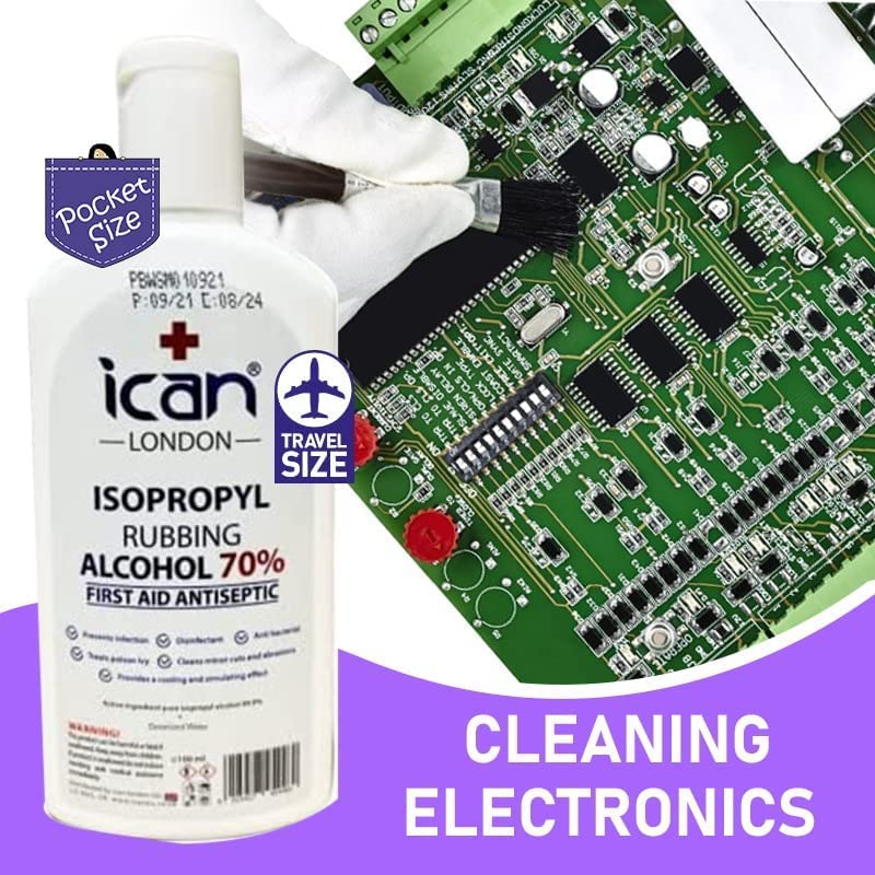 ican london isopropyl rubbing alcohol 70% first aid antiseptic Disinfectant 100ML 100 ml (Pack of 1) - BeesActive Australia