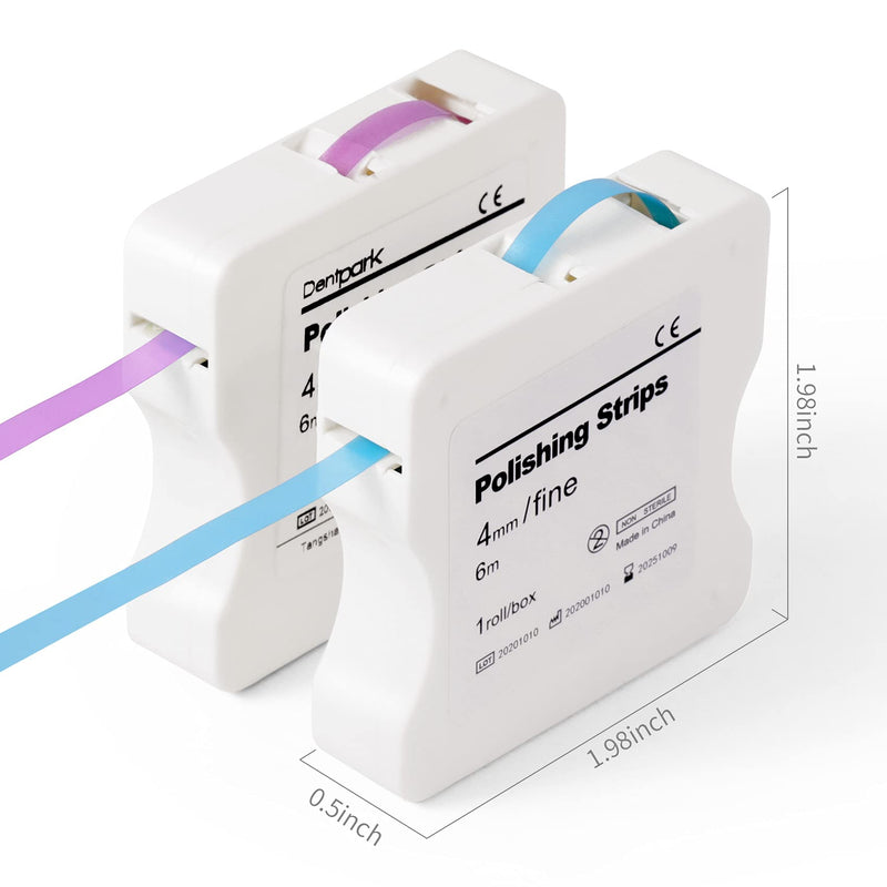 Annhua 2Pcs Dental Polishing Strips, Teeth Abrasive & Finishing Strips 4mm x 6M, Medium (Blue & Pink) - BeesActive Australia