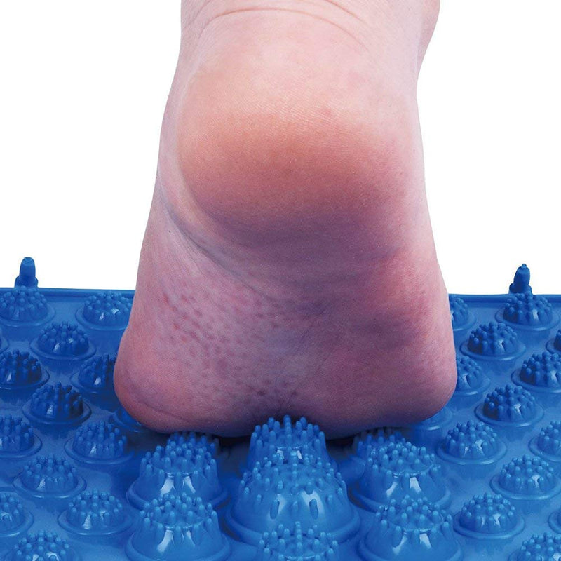 Yobeyi Foot Massage Acupressure Mat Game Foot Reflexology Walking Toe Plate Massage Pad Bathroom Mat Yoga Mat Sports Mat 2 PCS (blue) - BeesActive Australia