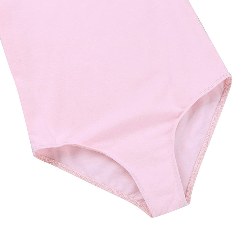 TAIKMD Girls Classic Short Sleeve Gymnastics Leotard With Dance Skirt Tutu Dress Ballerina Costume Ballet bodysuits Outfit Pink 120（5-6 Year） - BeesActive Australia