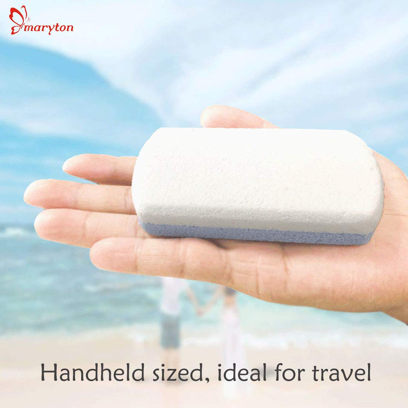 Maryton Glass Pumice Stone for Feet, Callus Remover and Foot Scrubber & Pedicure Exfoliator Tool Pack of 2 - BeesActive Australia