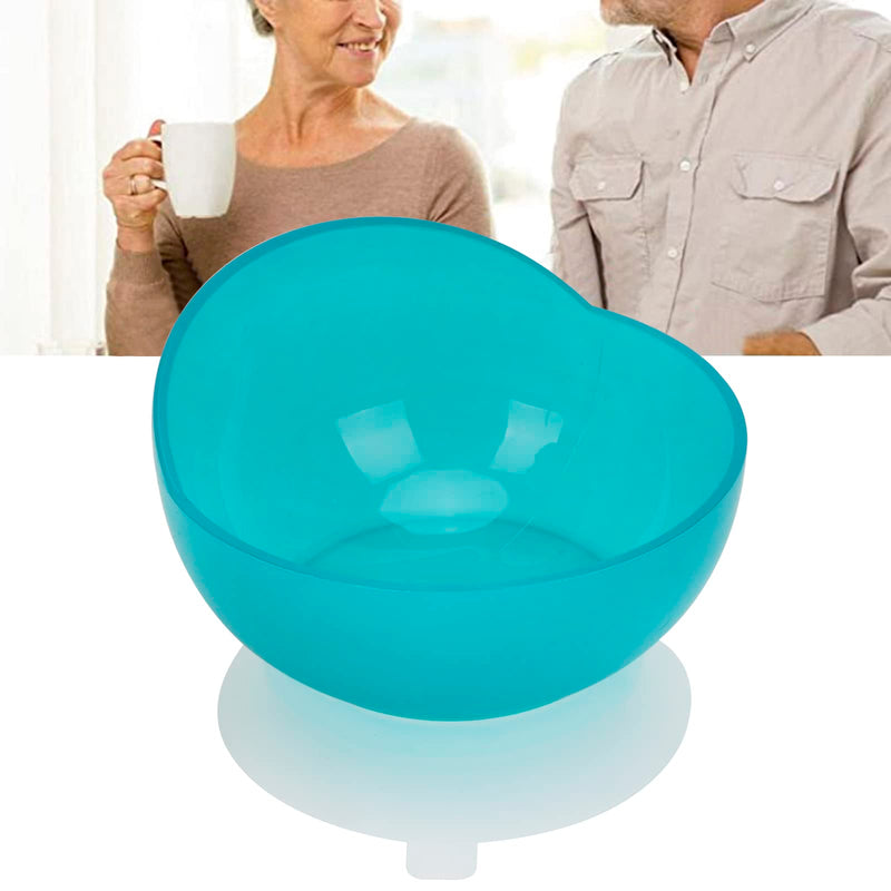 High-Low Scoop Bowl with Suction Cup Base Adaptive Self-Feeding Spill Proof Bowl Eating Aid Utensil Non-Skid Auxiliary Bowls Tableware for Elderly Parkinsons Disabled Tremors Stroke (Blue Bowl) Blue Bowl - BeesActive Australia