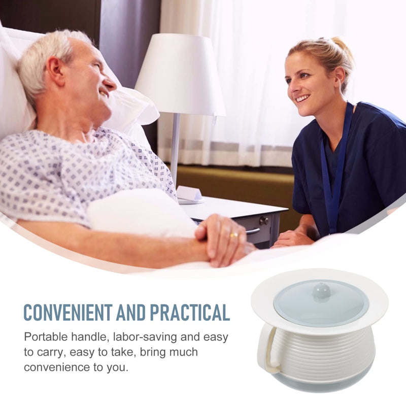 Hemoton Bedside Commode Bucket Chamber Pot Covered Spittoon Urinal Bedpans Portable Toilet for Patient Old Kids Light Blue - BeesActive Australia