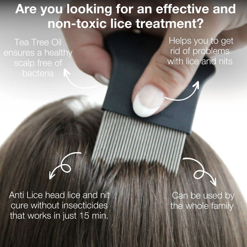 Head Lice Treatment Kit | 3 Products with Tea Tree Oil against Head Lice & Nits | 15 Minute Anti Lice Treatment, Head Lice Prevention Spray & Shampoo for the whole family from Australian Bodycare 500 ml (Pack of 1) - BeesActive Australia