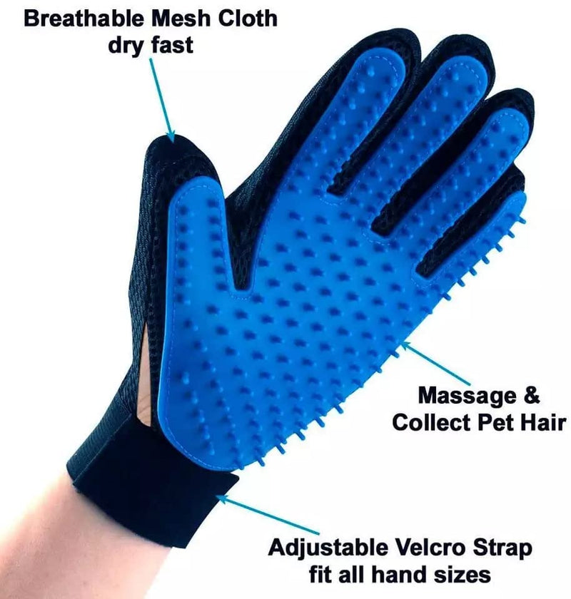 Dog Grooming Gloves, Cat Grooming Gloves, Horse grooming gloves. 1 pair LEFT & RIGHT - BeesActive Australia