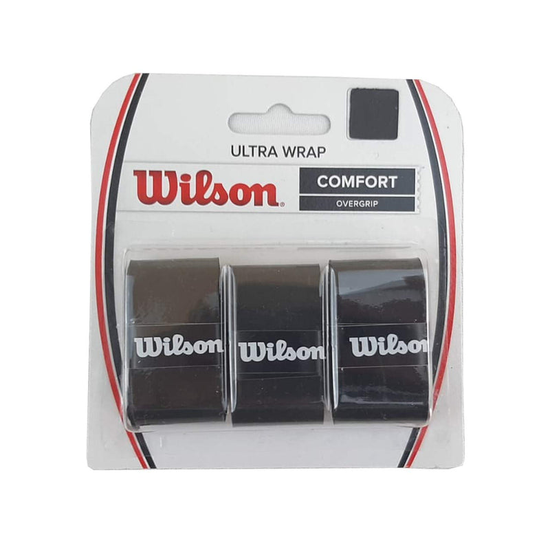 WILSON Sporting Goods Ultra Wrap Tennis Overgrip (3-Pack), Black (WRZ403000) - BeesActive Australia