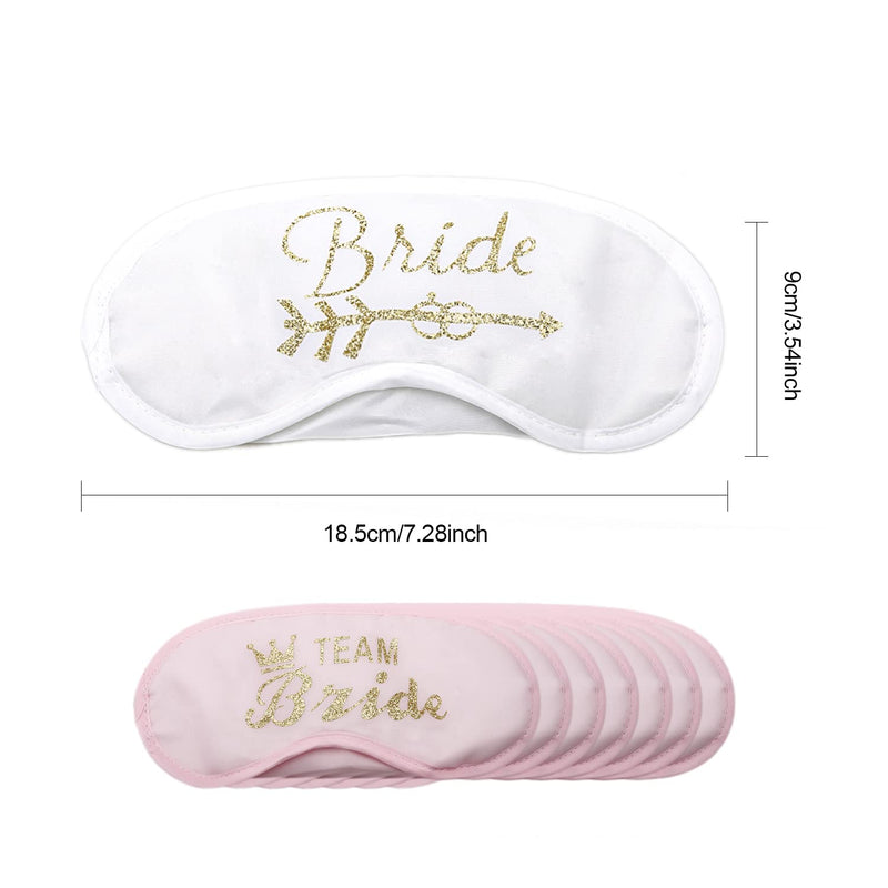8 Pcs Sleep Eye Masks, Bridesmaids Team Bride Sleep Eye Masks Party Accessories for Wedding Engagement Party - BeesActive Australia