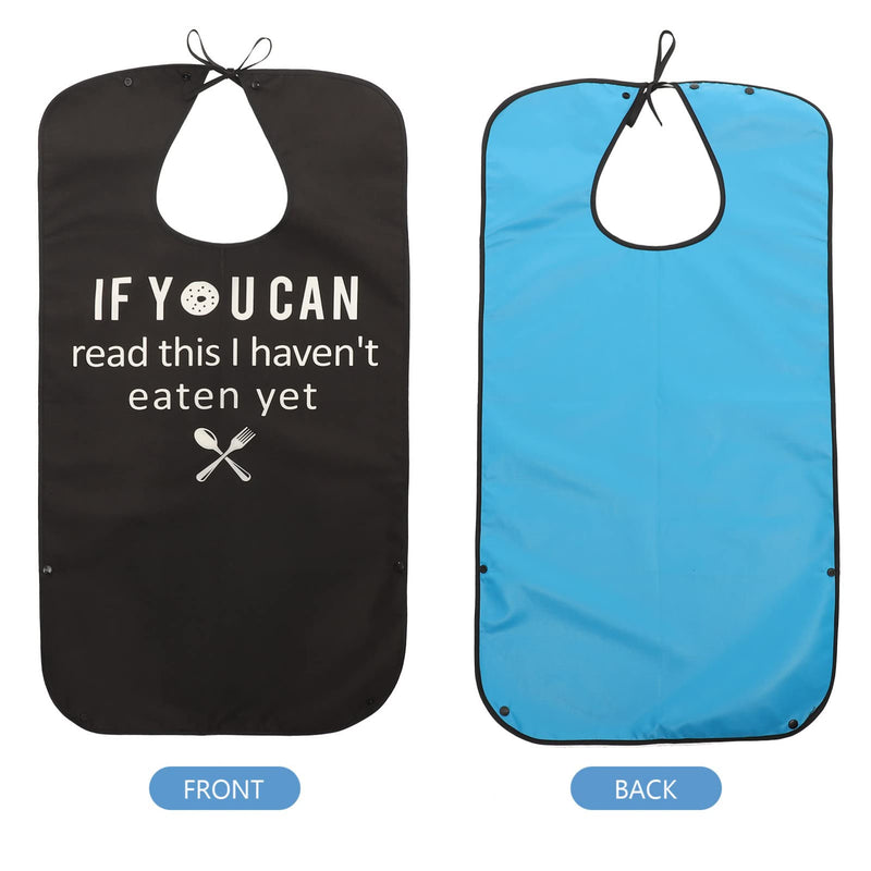 DOITOOL Household Dinner Bib Adult The Eldly Bib Wear-resistant Elderly Bib Adult Washable Dining Bibs Adult Accessory Black-1 - BeesActive Australia