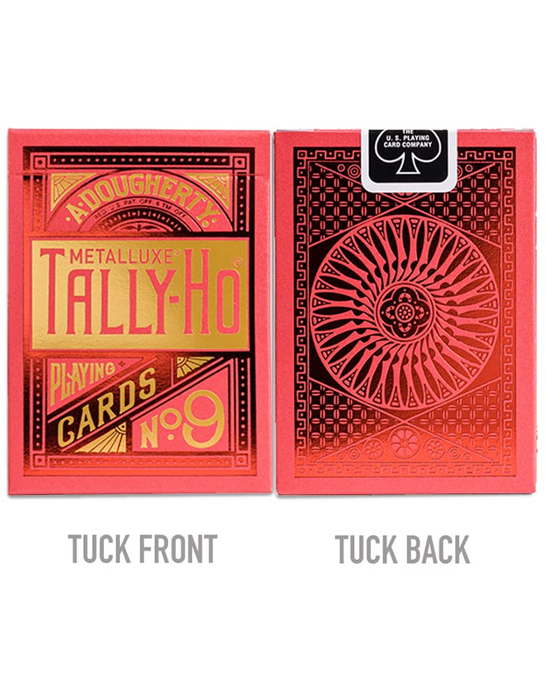 Tally-Ho MetalLuxe Red Playing Cards - BeesActive Australia