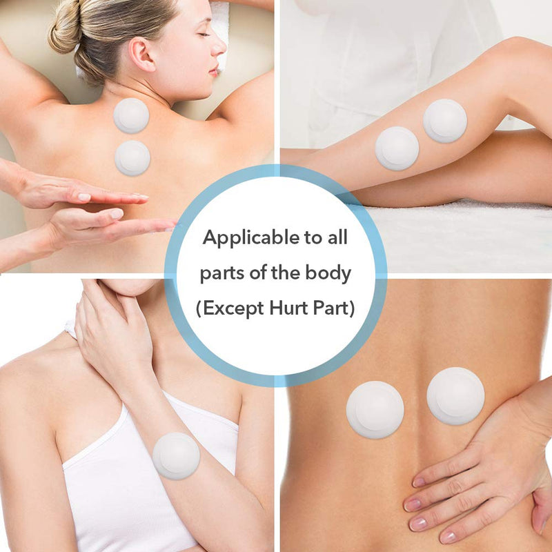 Silicone Cupping Therapy Sets Cups Massage, 12pcs Professional Vacuum Cupping Anti Cellulite Suction Cup for Facial Body Massage, Deep Tissue, Myofascial Release, Pain Relief, Muscle Relaxation-White - BeesActive Australia