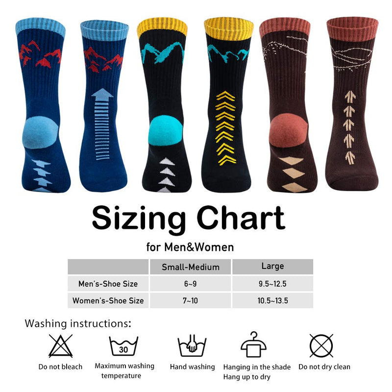 Time May Tell Mens Hiking Socks Moisture Wicking Cushion Crew Socks for Terkking,Outdoor Sports,Performance 2/4 Pack 9-12 Black,blue,brown - BeesActive Australia