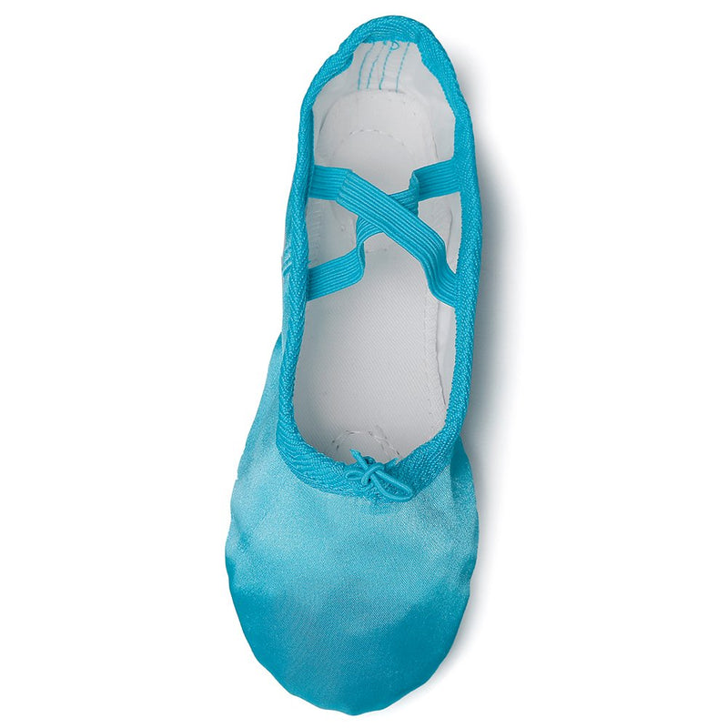 MSMAX Girls Ballet Shoes Satin Performa Dance Slippers for Kids 6 Big Kid Blue - BeesActive Australia