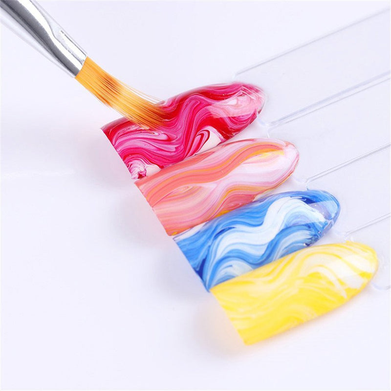 WOKOTO Dual Tipped Nail Sponge Brush For Ombre And Glitter Powder Picker And Gradient Nail Brush Painting Pens With Rhinestone Handle 2Pcs Set - BeesActive Australia