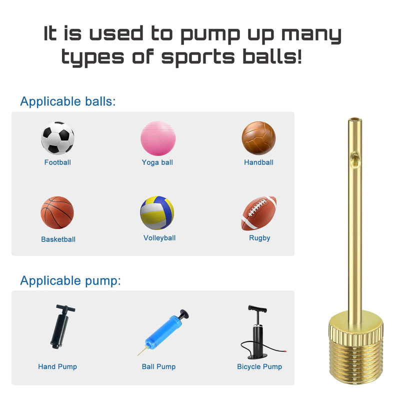 PremierAdapter Inflating Glod Pump Needle (Pack of 5) Adapter Needle Ball Football Rugby Volleyball Netball Valve Adapter, Smooth Edges Won't Hurt Our Balls [TY65] - BeesActive Australia