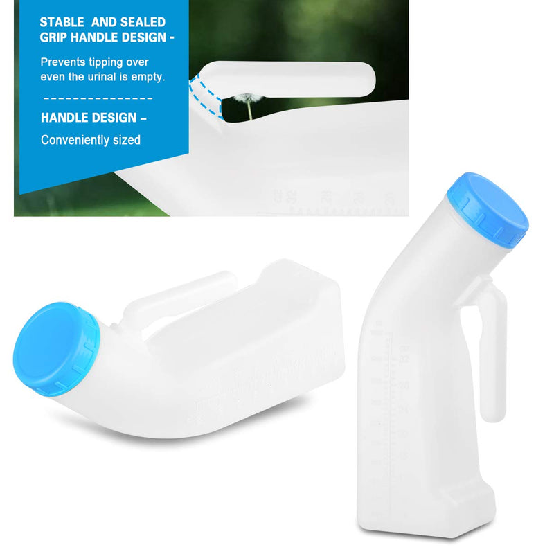 AWOKEN Women Pee Bottle, Portable Men Pee Cup Potty with Screw Cap Lid and Funnel, Urination Device for Male and Female, Female Urinal Kit for Camping, Car Travel, Outdoor - BeesActive Australia