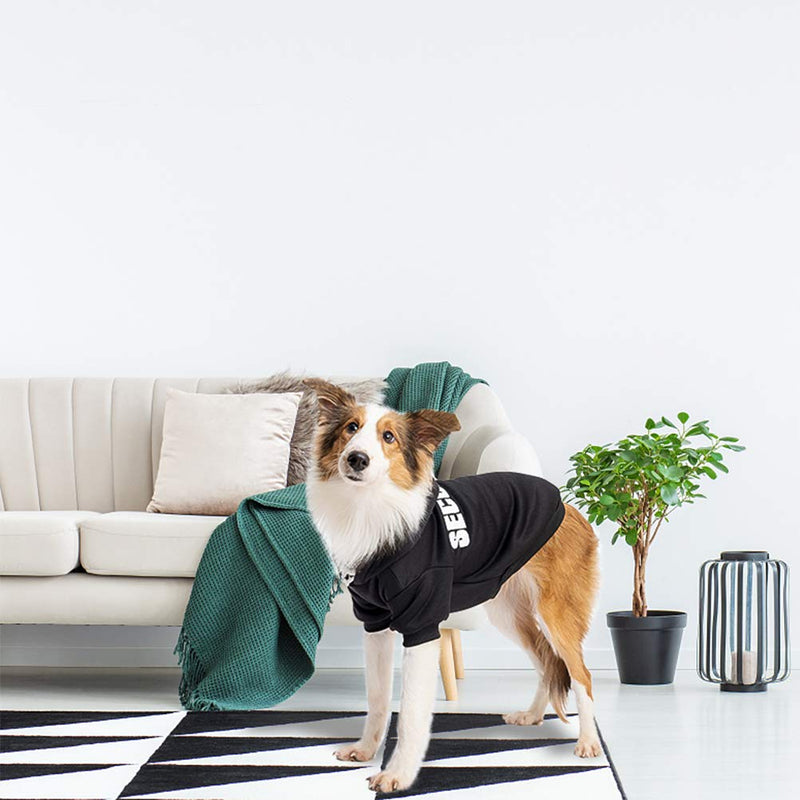 Dog Hoodie Pet Clothes - Security Printed Pet Sweaters with Hat Soft Cotton Coat Winter for Small Medium Large Dogs Cats - BeesActive Australia