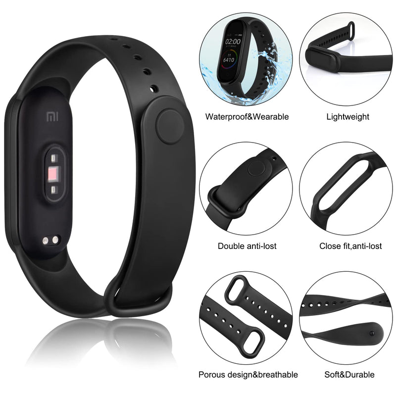 Wanme 8 PACK Bands for Xiaomi Mi Band 5 Strap & Xiaomi Mi Band 6 Straps & Amazfit Band 5 Strap, Soft Silicone Sport Replacement Wristband Accessories for Xiaomi Mi Band 5/6 / Amazfit Band 5 (8 Pack A) 8 Pack A - BeesActive Australia
