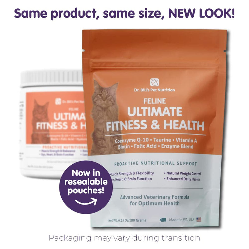 Dr. Bill’s Feline Ultimate Fitness & Health | Pet Supplement | Complete Multivitamin for Cats | Includes Coenzyme Q-10, Vitamin E, Vitamin D-3, Biotin, Folic Acid, and Hyaluronic Acid - BeesActive Australia