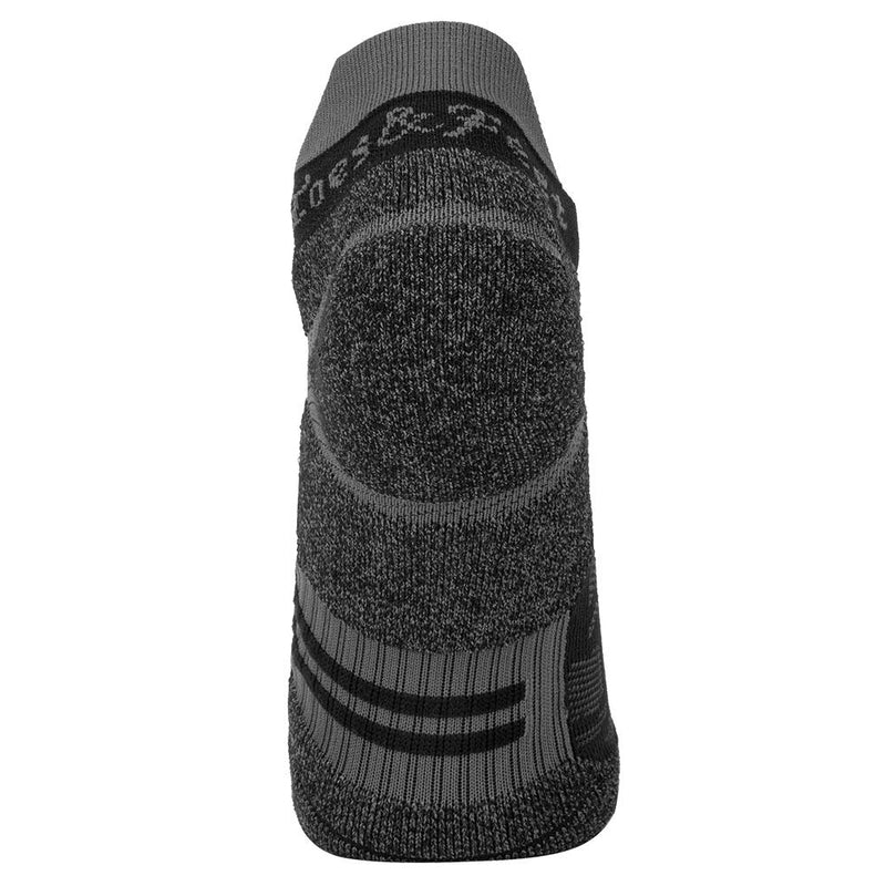 [AUSTRALIA] - Toes&Feet Men's Anti Odor Quick-Dry Cushion Low-Cut Compression Running Socks Square Toe-5 Pairs Black Large 