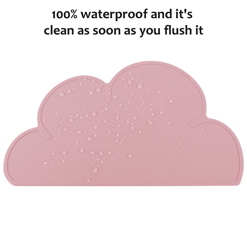 DesignSter Lucky Pet Food Tray – Top Grade Cloud Silicone Feeding Mat Pad Anti-Slip Waterproof Dog Cat Bowl Placemat Lilac - BeesActive Australia