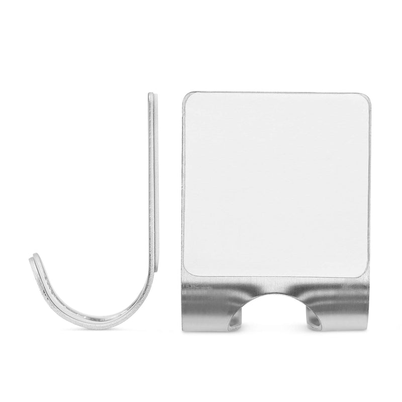 kwmobile 2X Razor Holder- Self-Adhesive Zinc Alloy Shaver Wall Mount - Bathroom Organizer for Showers - Silver - BeesActive Australia