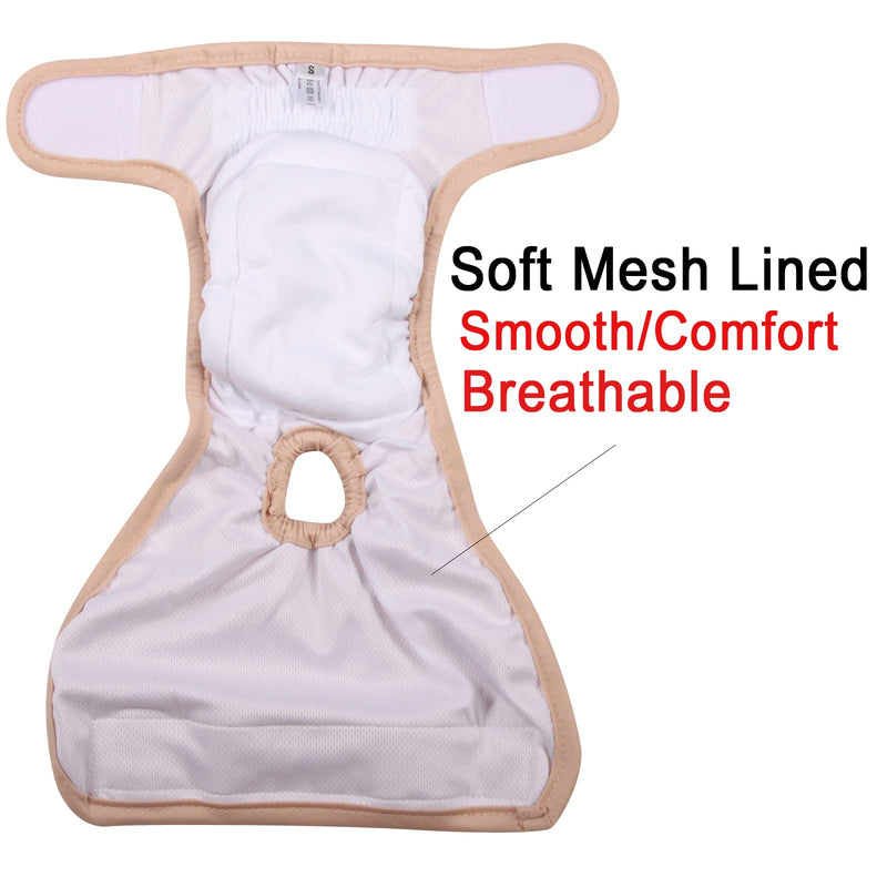 vecomfy Washable Dog Diapers Female for Small Dogs(4 Pack),Premium Reusable Leakproof Puppy Nappies S Simple Color - BeesActive Australia