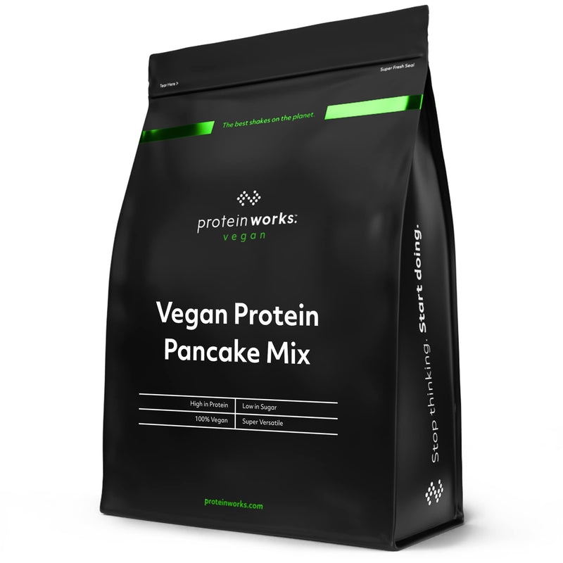 Protein Works - Vegan High Protein Pancake Mix | Low sugar & High Protein | Slow Release Carbs | High Protein Breakfast | Plant Based Breakfast | 6 Servings | Natural | 500g - BeesActive Australia