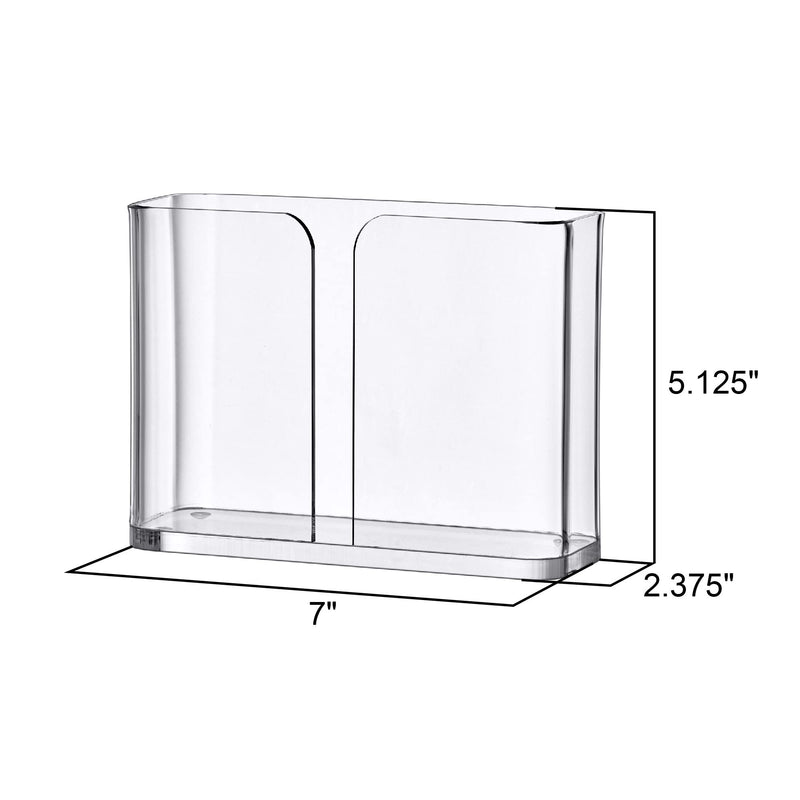 Amazing Abby Acrylic Luncheon Napkin Holder (6.5"x6.5"), Plastic Napkin Dispenser with Non-Slip Pads, Clear Napkin Stand, Great for Kitchen Counter, Dining Table, Bathroom Vanity, and More - BeesActive Australia