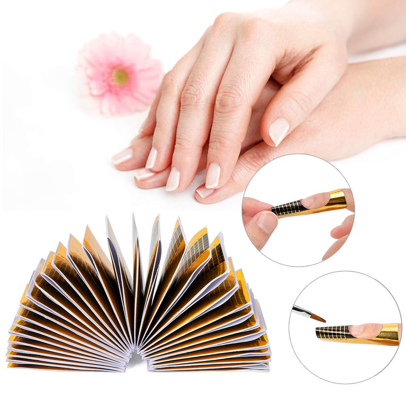 Nail Forms For Acrylic Nails, Nail Extension Forms, Nail Art Form Guide Sticker, Nail Extension Tips Self-Adhesive Art Nail Tips DIY Tool UV Gel Tools for Women Girls Nail Salon at Home, 400pc - BeesActive Australia