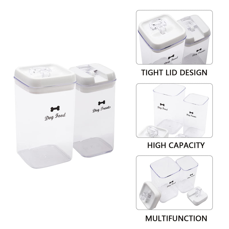 Dog Food and Treats Storage Container - Clear Plastic - Storage Canister Tins 2 Pack - BeesActive Australia