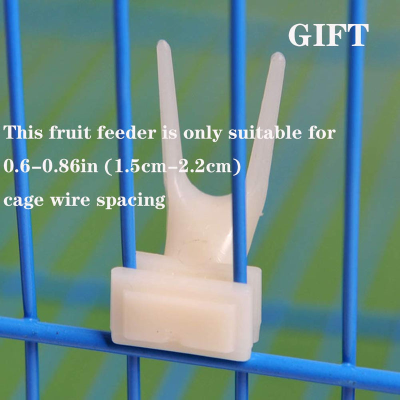 [2 Pack] Seneme Automatic Bird Water Dispenser for Cage, Birds Clear Dispenser Food Feeder, Bird Food Feeder for Cage with 1 Pcs Plastic Fruit Vegetable Feeder - BeesActive Australia