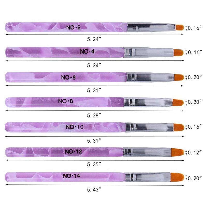 WOKOTO 14 Pcs Nail Brush Pen Set Uv Gel Acrylic Nail Art Tips Builder Brush Nail Painting Brush Pen Kit - BeesActive Australia