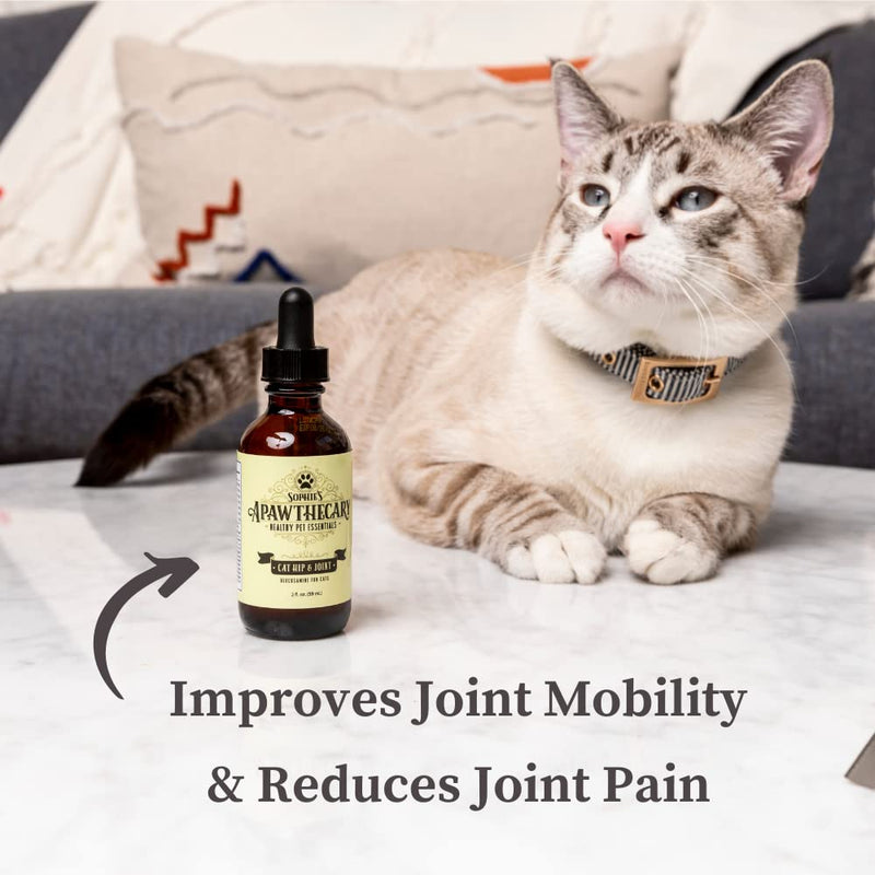 Sophie's Apawthecary Cat Hip and Joint Glucosamine Liquid Supplement 2 oz for Pain Relief and Improved Joint Flexibility - BeesActive Australia