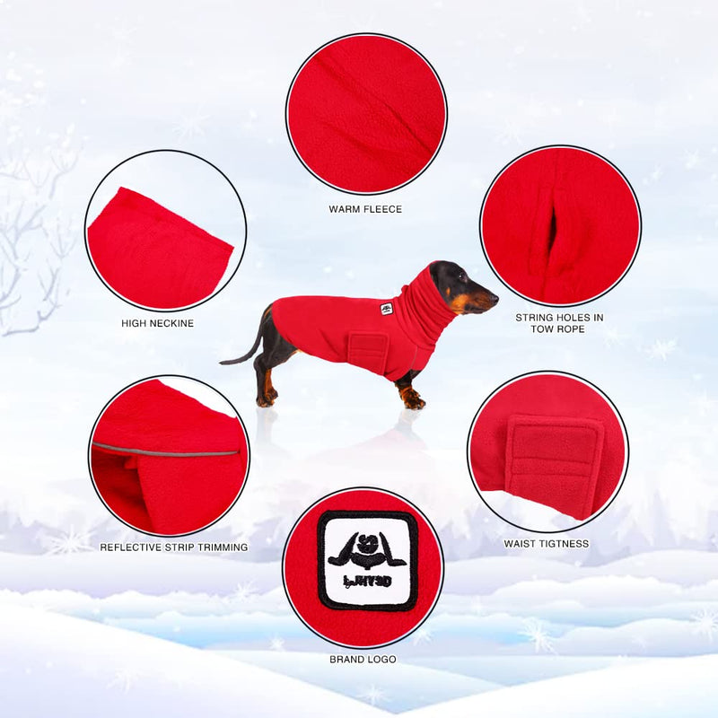 Dachshund Coats for Medium Small Large Dogs, Dachshund Cold Weather Coat, Cold Weather Dachshund Coats, Dachshund Cold Coat Red - BeesActive Australia