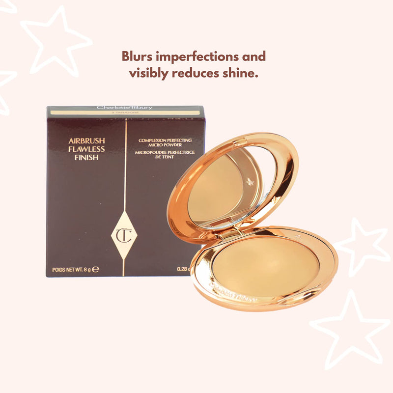 Charlotte Tilbury Airbrush Flawless Finish Complexion Perfecting Finishing Micro Powder 3 TAN Full Size - BeesActive Australia
