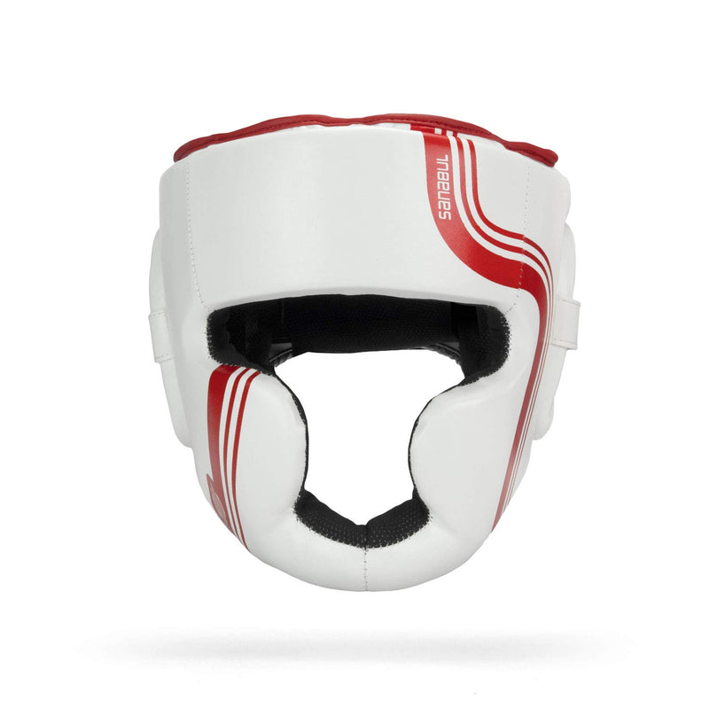 [AUSTRALIA] - Sanabul Core Series Boxing MMA Kickboxing Head Gear White/Red S/M 