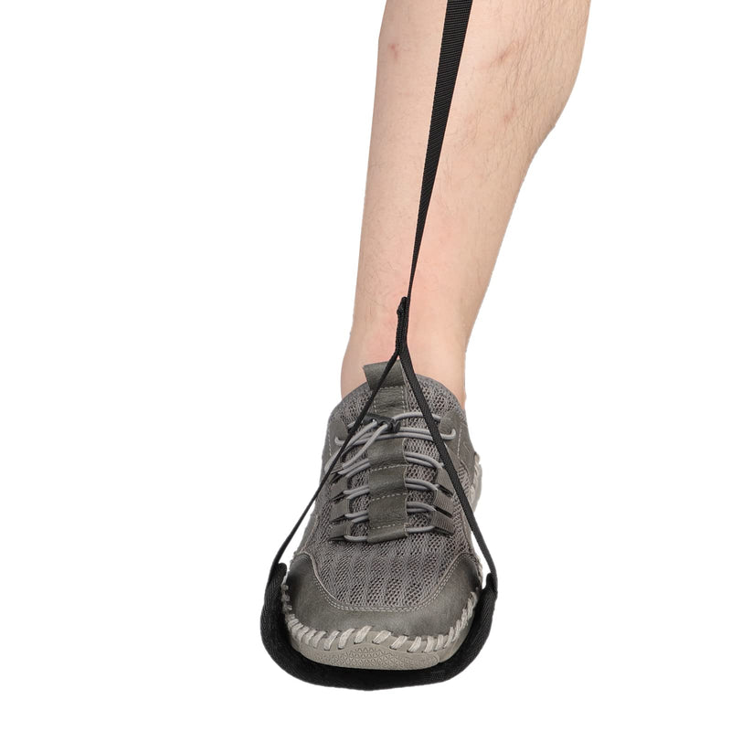 Foot Mobility Aid Tool Multi-Loop Adjustable Leg Lifting Strap Rigid Foot Lifter Hand Grip Foot Lifting Device Portable Padded Handgrips for Elderly Handicap Disabled Aids for Wheelchair Bed Couch Black B - BeesActive Australia