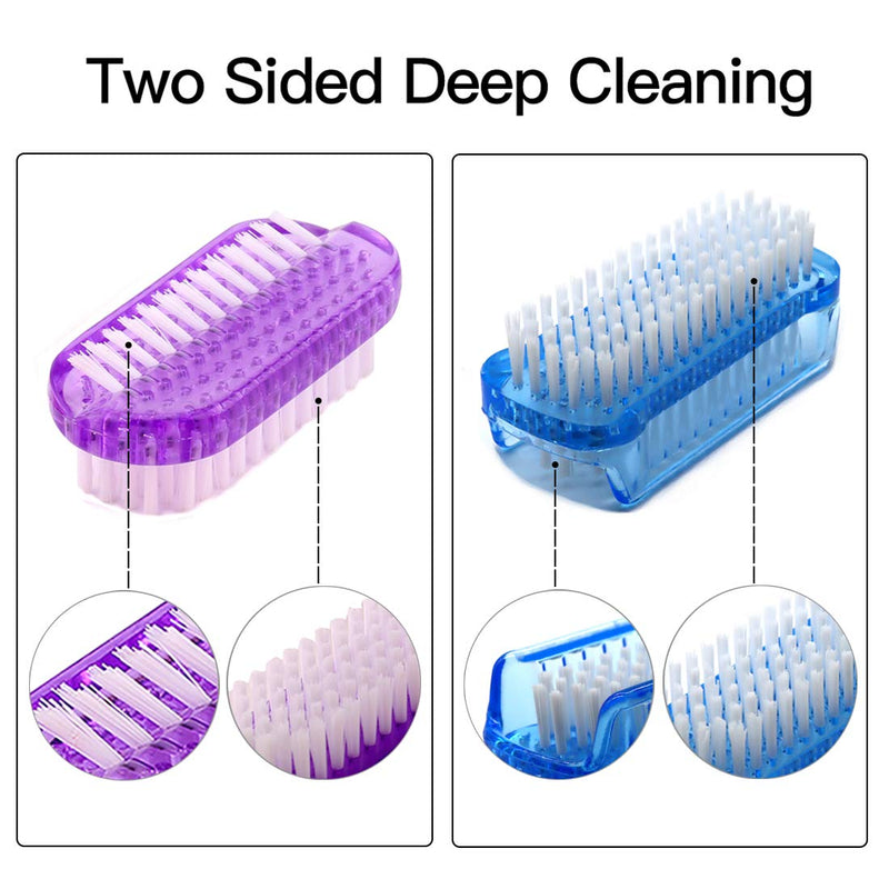 Nail Brush Two Sided Fingernail Scrub Brush Hand Cleaning Brushes Soft Stiff Bristles Nails Toes scrubber for Men Women Kids,4 PCS - BeesActive Australia