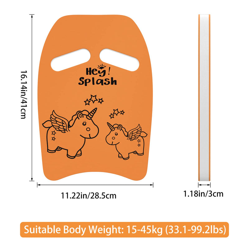 HeySplash Swim Kickboard for Kids, Swimming Training Kickboard, Cute Pattern Swim Training Aid for Children, Pool Exercise Equipments for Beginning Swimmers Safety Swim Board Auxiliary Orange - BeesActive Australia