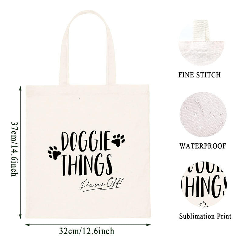 WCGXKO Dog Lover Gift Doggie Things Paws Off Cute Doggie Things Tote Bag Dog Toys Tote Bag (Doggie Things2) Doggie Things2 - BeesActive Australia