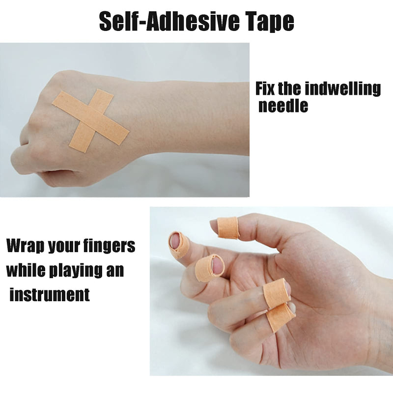Self‑Adhesive Tape, Adhesive Bandage Skin Color Breathable Surgical Tape for Wound Dressing Care Sports(1.25cm*5m) 1.25cm*5m - BeesActive Australia