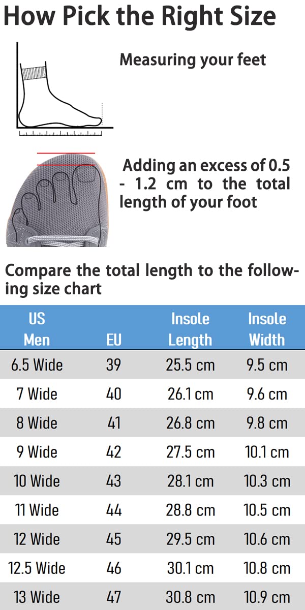 WHITIN Men's Wide Minimalist Barefoot Sneakers | Zero Drop Sole | Optimal Relaxation 13 Wide W81 | All Black - BeesActive Australia