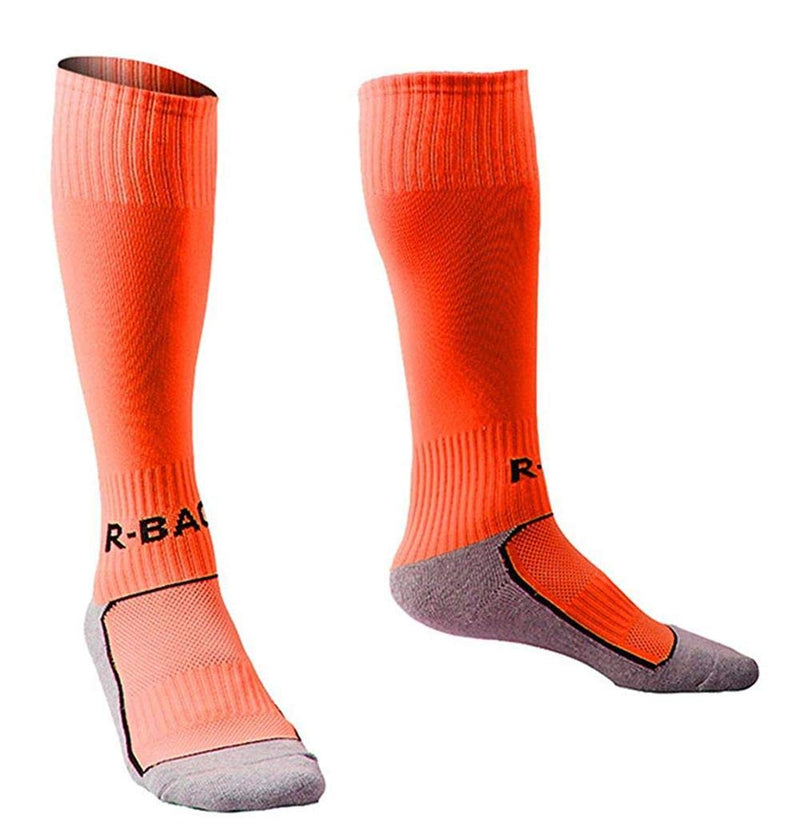 VANDIMI Soccer Socks for Kids Youth Adult (1/3/4/5 pairs) Team Sport Knee High Long Socks Small 3p -Green / Blue / Orange - BeesActive Australia