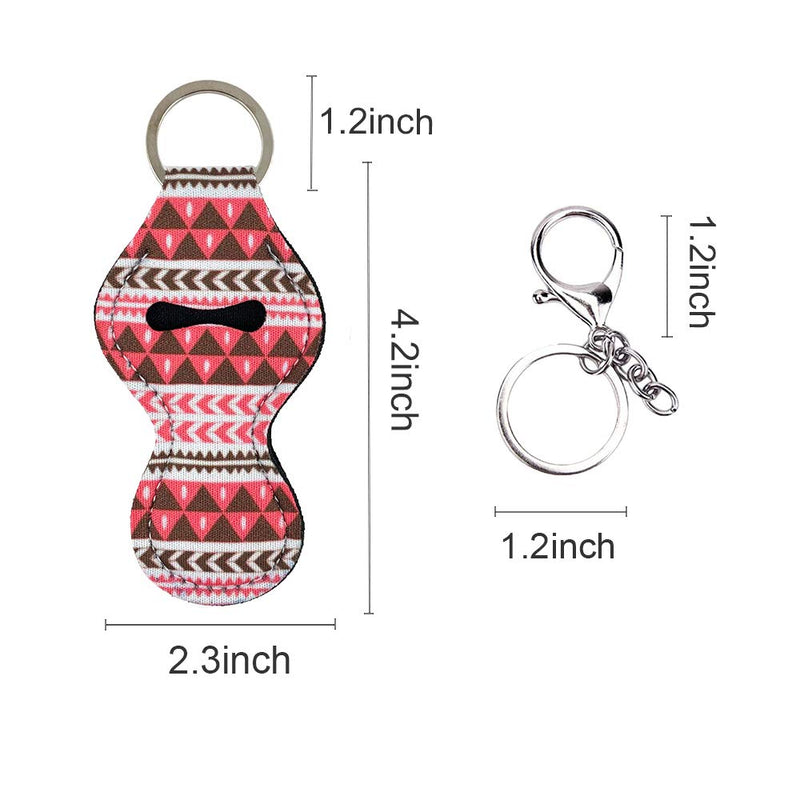 Thinvik 10 Pieces Chapstick Holder Keychain with 2 Metal Key Ring ，Neoprene Lip Balm Keychain Holder Travel Accessories&Keychain Holder Bulk for Lipstick, Chapstick, Lip Balm - BeesActive Australia