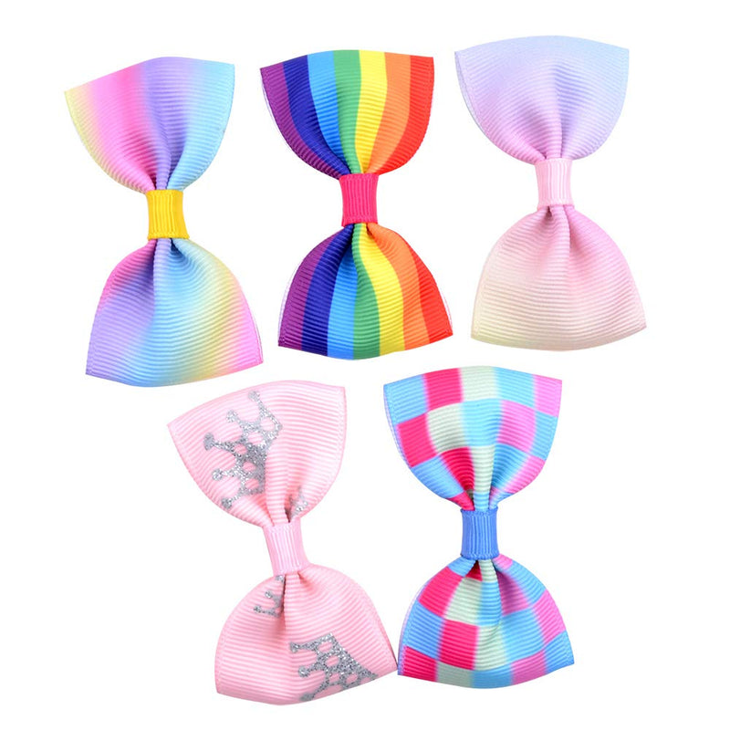 40pcs 2.75" Baby Girls Hair Bows Clips Mini Hair Barrettes Unicorn Hair Accessories for Infants Toddlers Kids - BeesActive Australia