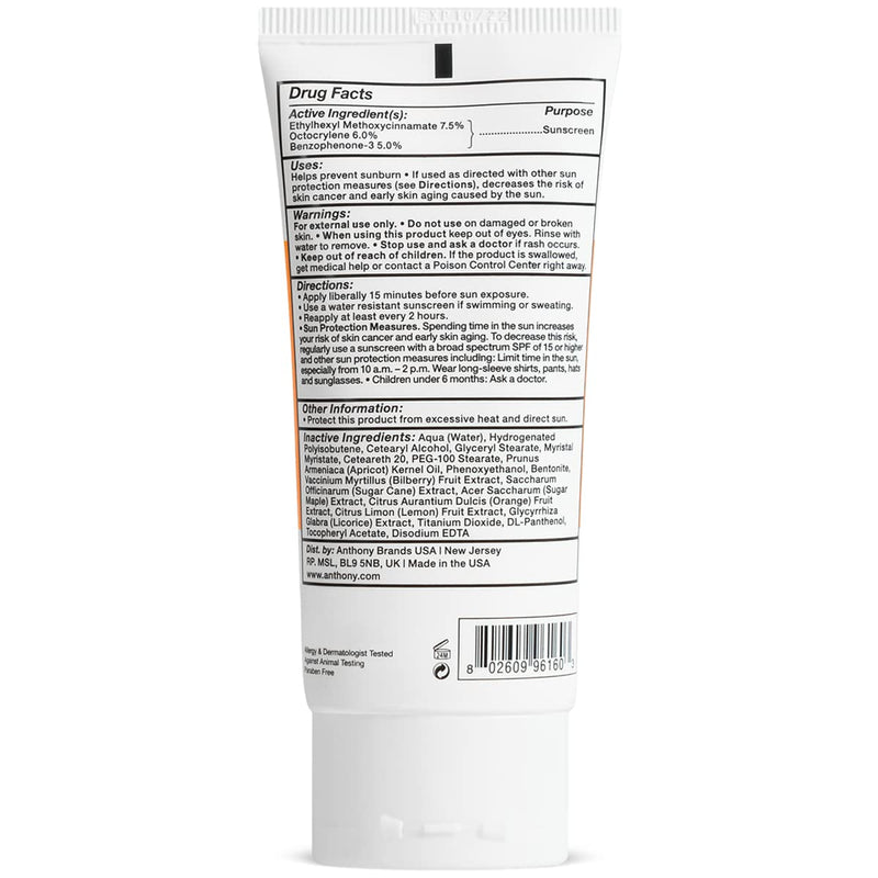 Anthony Day Cream SPF 30 Men’s Face Moisturizer with Sunscreen – Anti-aging Face Lotion and Broad-Spectrum Sunblock – Lightweight, Non-Comedogenic Formula for All Skin Types – 3 Fl Oz 3 Fl Oz (Pack of 1) - BeesActive Australia
