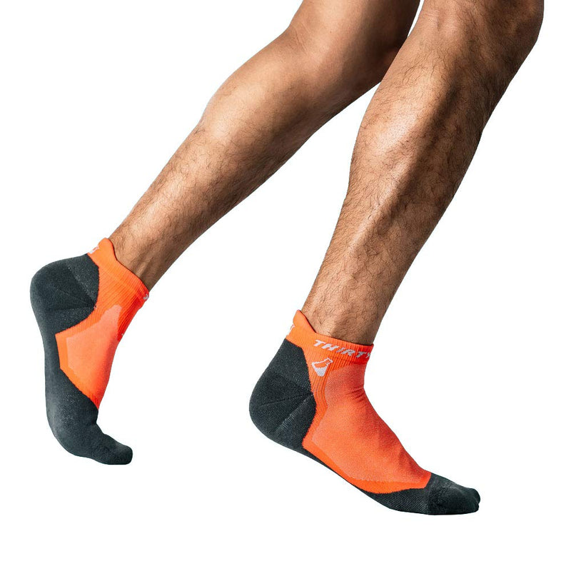 [AUSTRALIA] - Thirty48 Ultralight Athletic Running Socks for Men and Women with Seamless Toe, Moisture Wicking, Cushion Padding Medium [3 Pairs] Black/Gray 