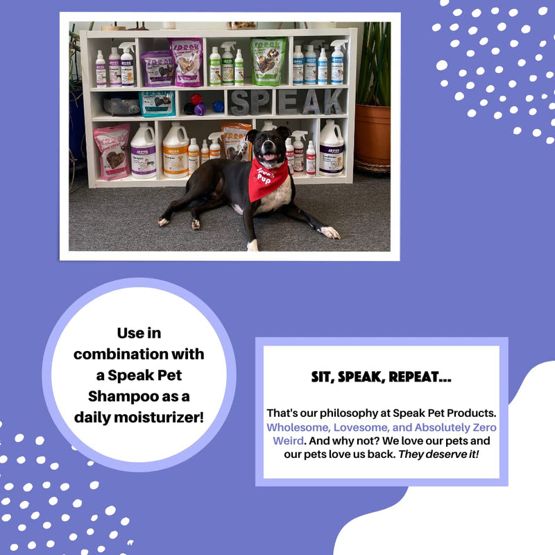 Speak Pet Products Natural Brightening Blueberry Plum Dog Leave-in Conditioning Spray, 17oz - BeesActive Australia