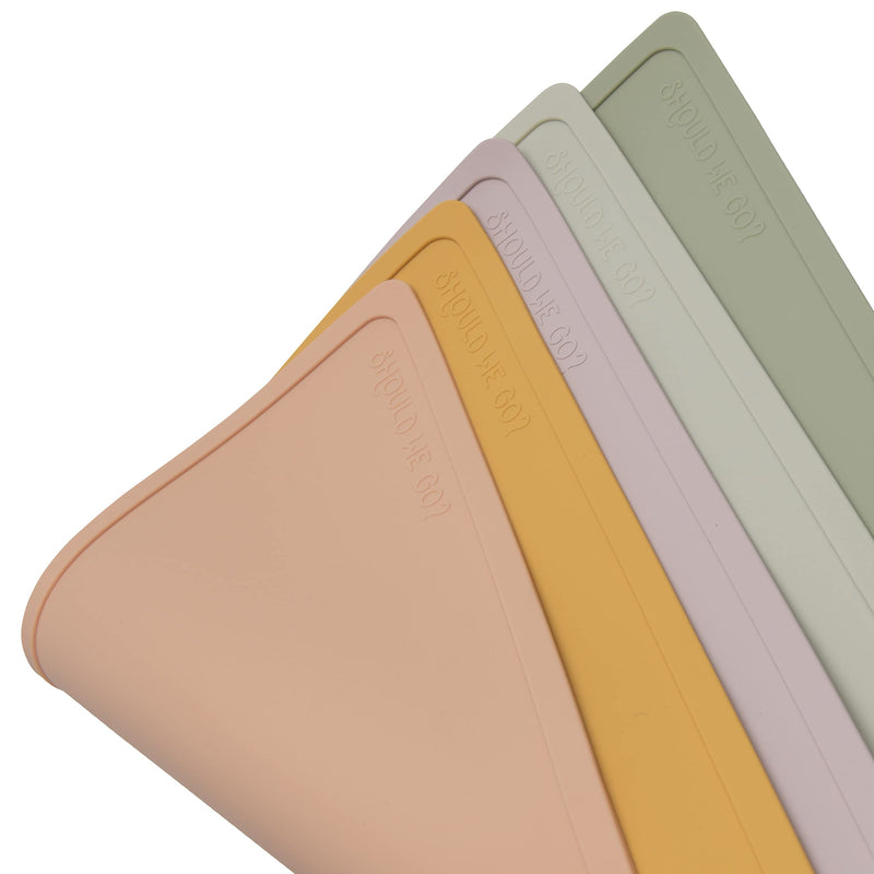 Silicone Pet Food Mat: Waterproof, Non-Slip, Raised Edges to Prevent Spills, Easy-to-Clean Flexible Tray for Dog Feeding and Water Bowls. Large, Cute, Modern Design. Blush - BeesActive Australia