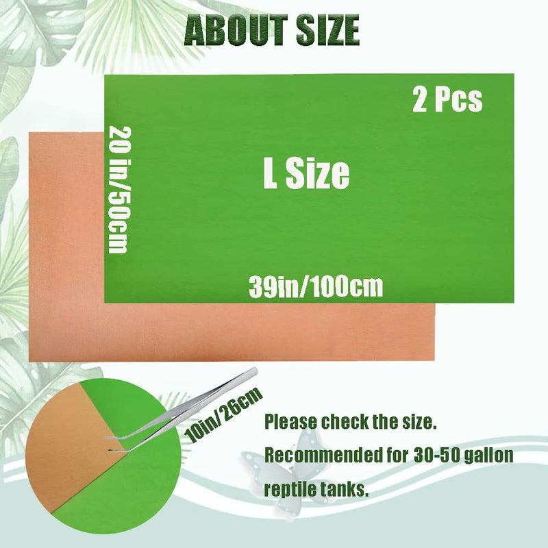 Tfwadmx Reversible Reptile Carpet, 39’’ x 20’’ Terrarium Bedding Substrate Liner Lizard Soft Mats Reptile Cage Mat Supplies and Tongs for Bearded Dragon Tortoise Leopard Gecko Snake - BeesActive Australia